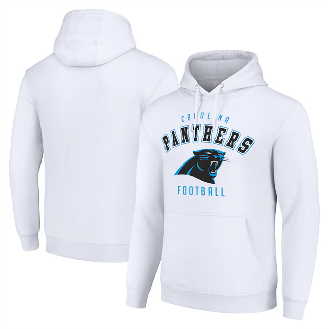 Men's Carolina Panthers White Pullover Hoodie